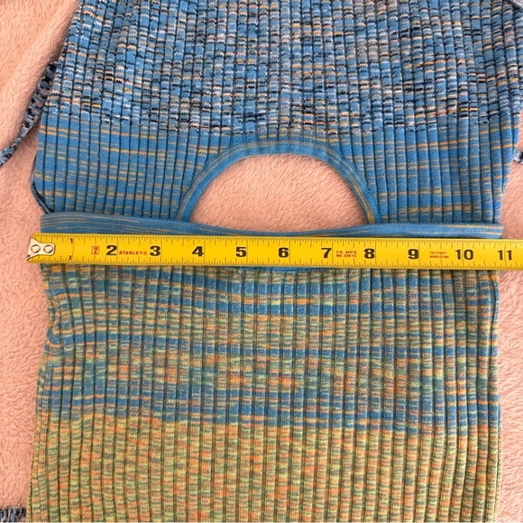 STAUD Edesia Rib Knit Bodycon Midi Dress Halter Size Small Open Back Stretch - Picture 11 of 13